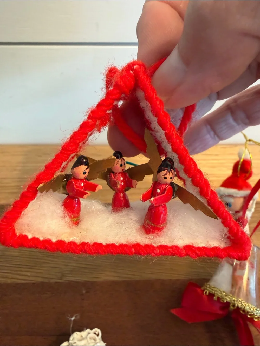 Handcrafted Vintage Christmas Ornaments set of 4